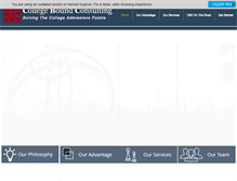 Tablet Screenshot of collegeboundconsulting.com
